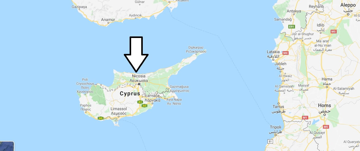 Cyprus on Map