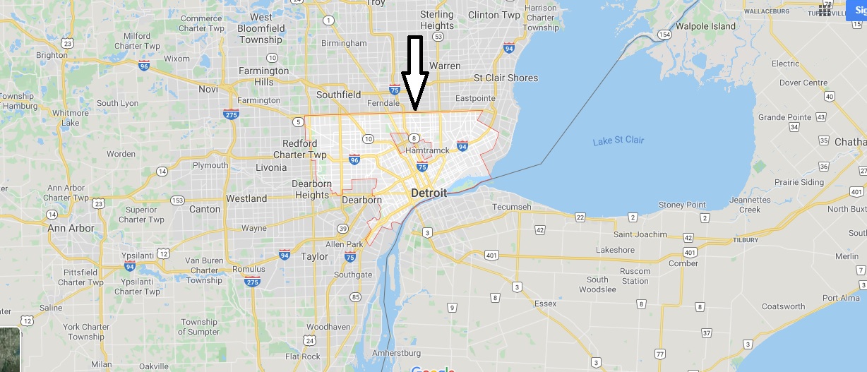Detroit on Map