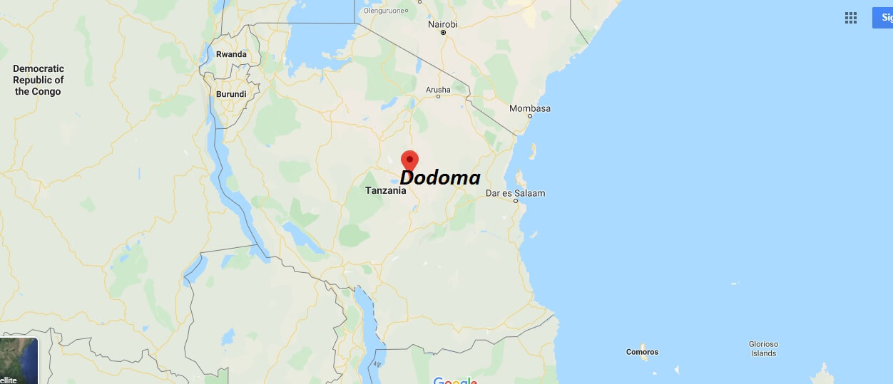 Dodoma on Map