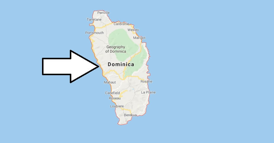 Dominica on Map