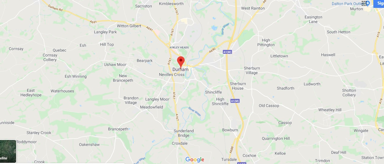 Durham on Map