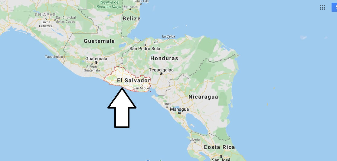 El Salvador on Map