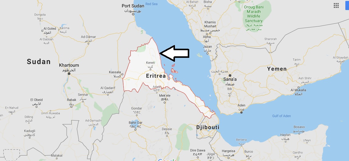 Eritrea on Map