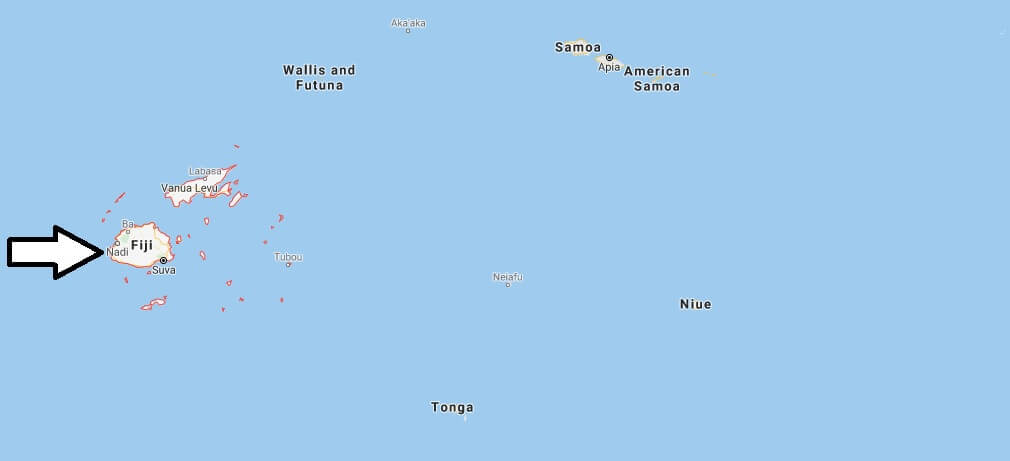Fiji on Map
