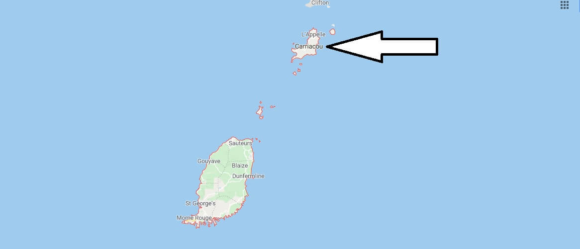 Grenada on Map