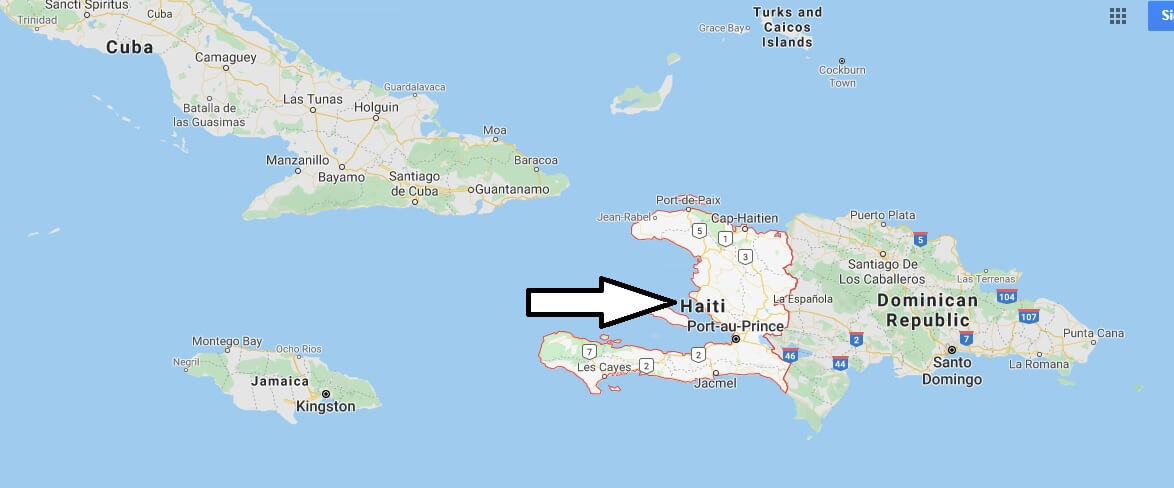 Haiti on Map