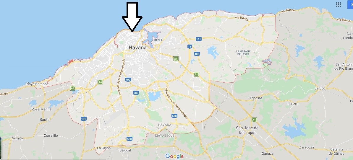 Havana on Map