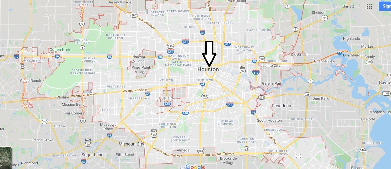 Houston on Map