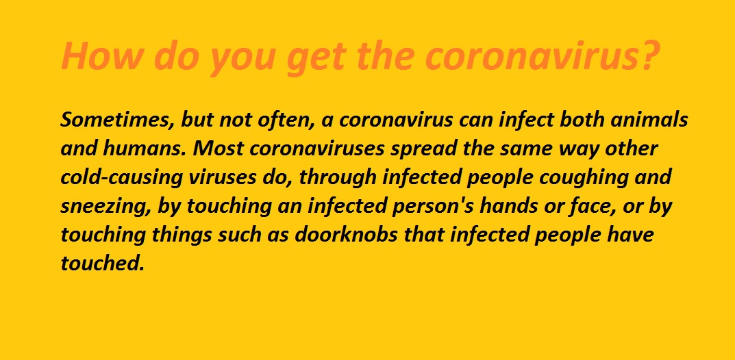 How do you get the coronavirus