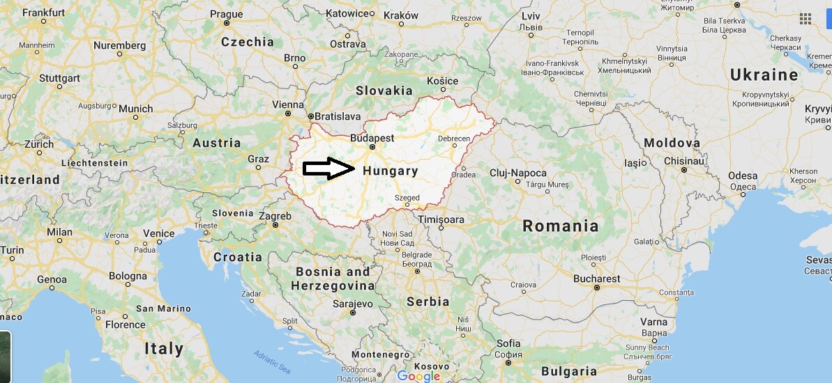 Hungary on Map
