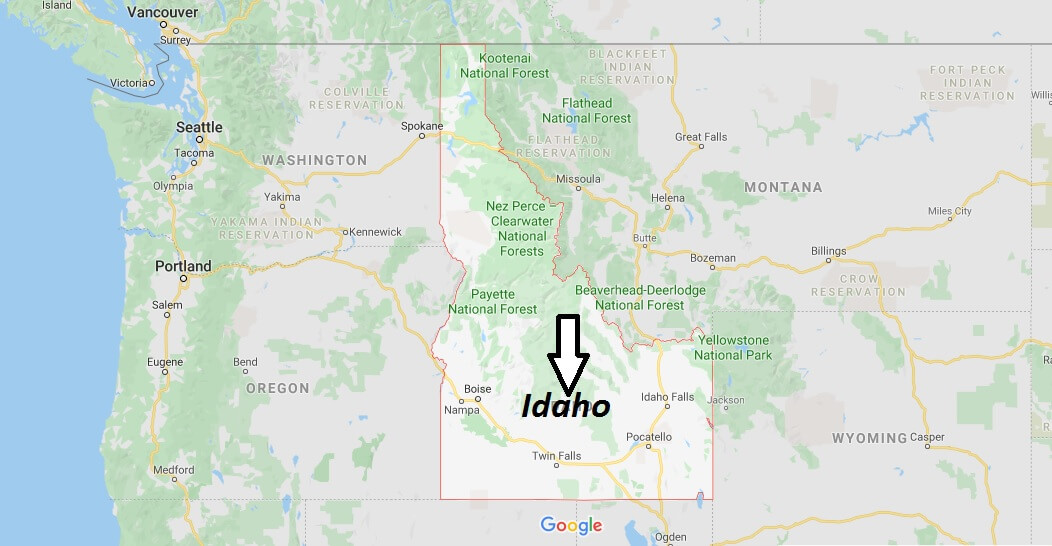 Idaho on Map