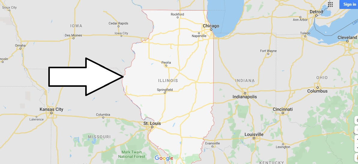 Illinois on Map