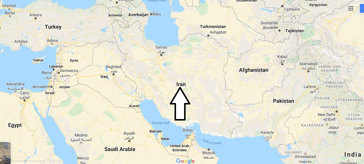 Iran on Map
