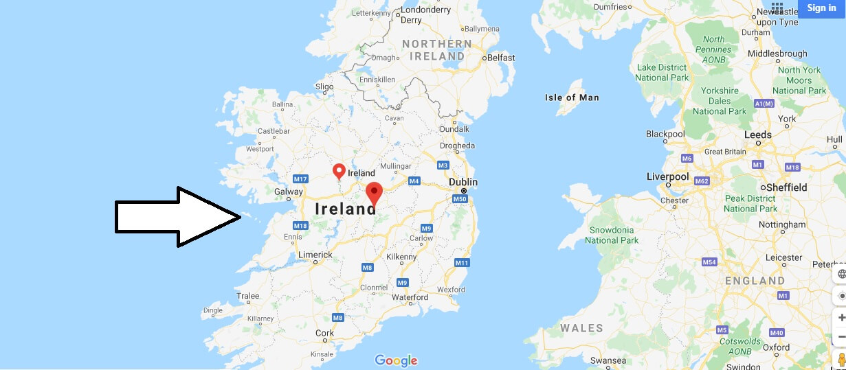 Ireland on Map