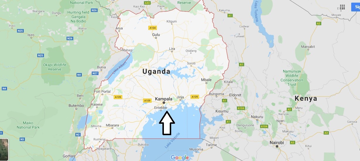 Kampala on Map
