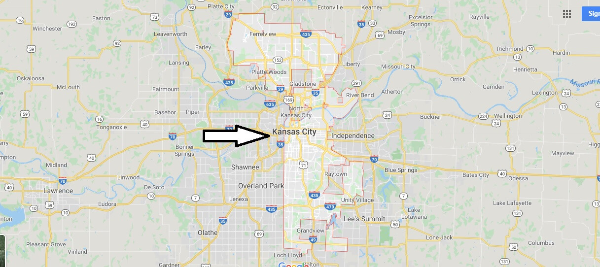 Kansas City on Map