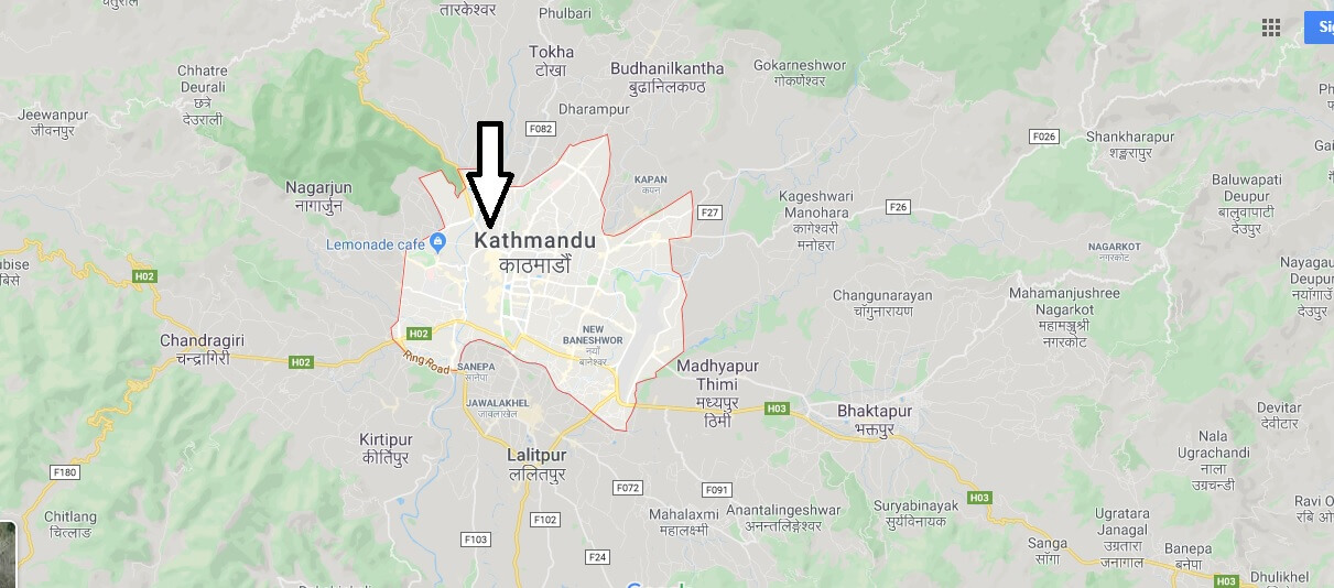 Kathmandu on Map