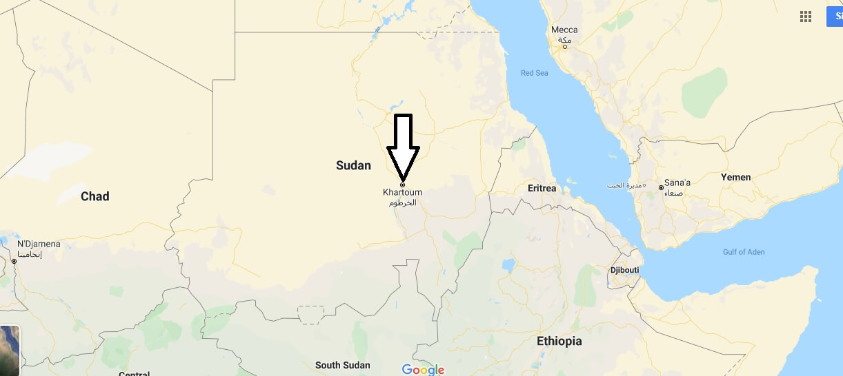 Khartoum on Map