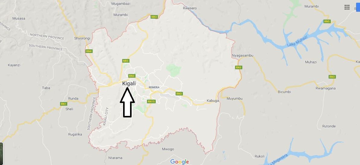 Kigali on Map