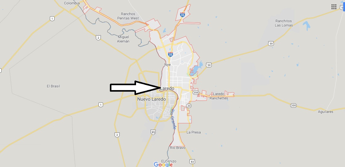 Laredo on Map
