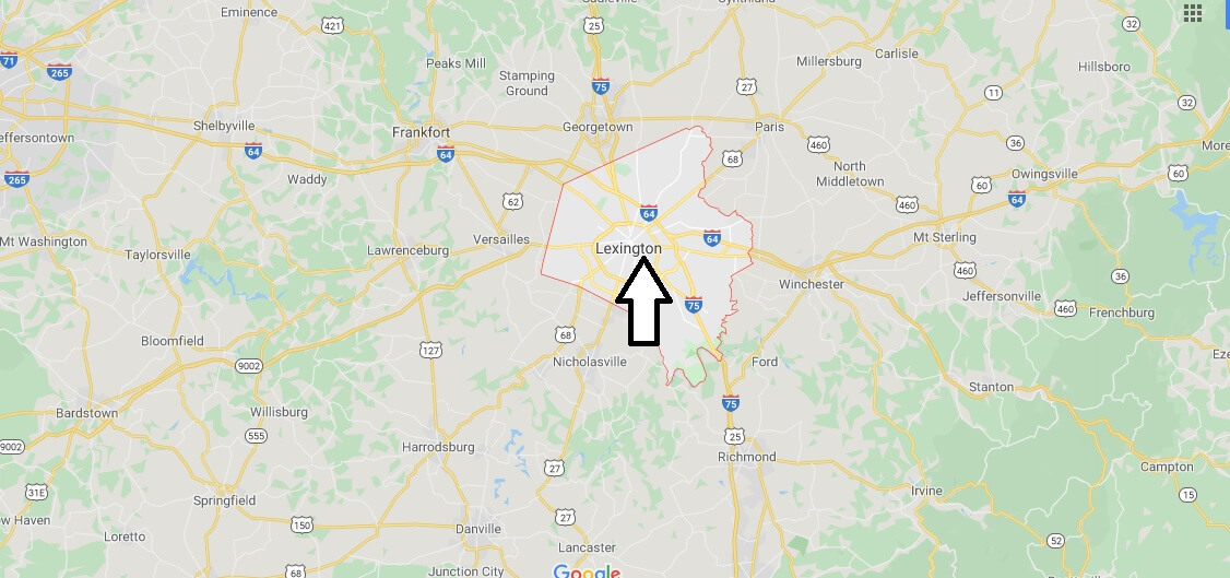 Lexington on Map