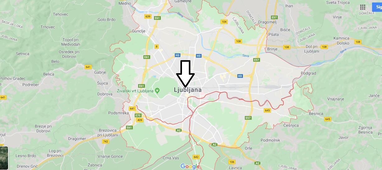 Ljubljana on Map