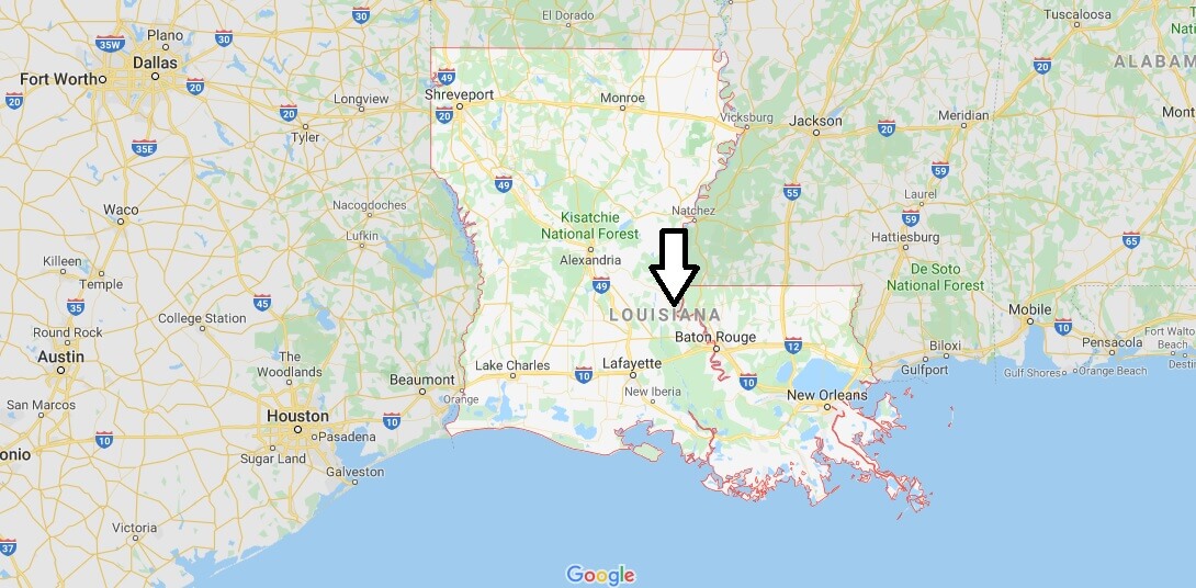 Louisiana on Map
