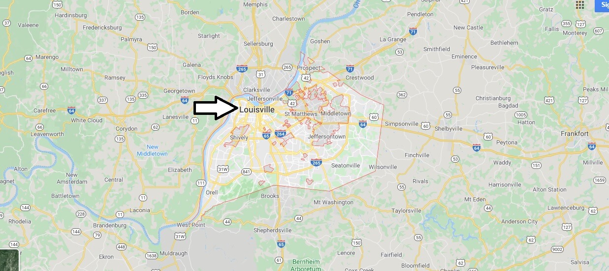 Louisville on Map