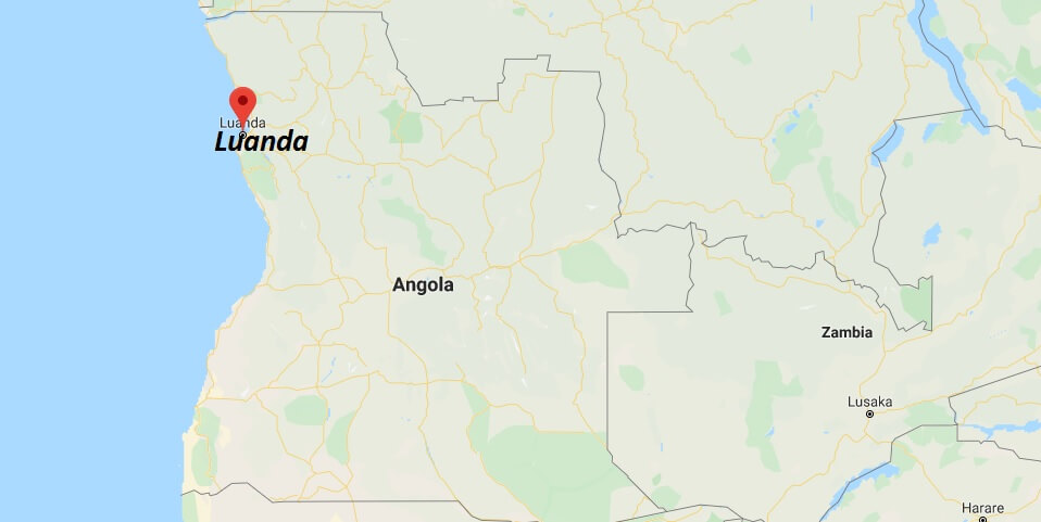 Luanda on Map