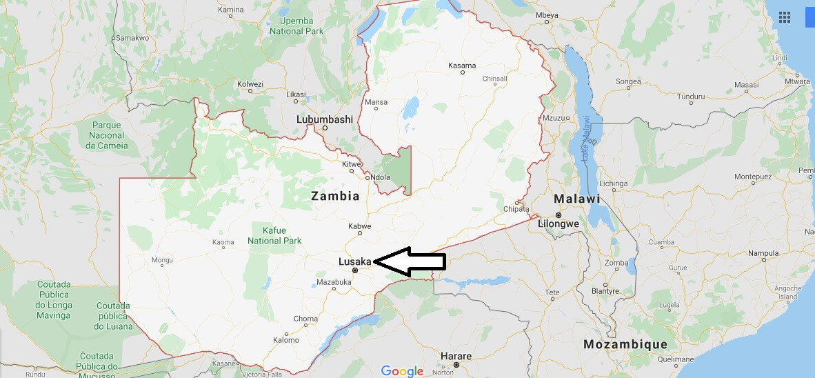 Lusaka on Map