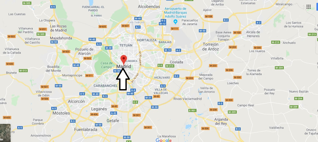 Madrid on Map