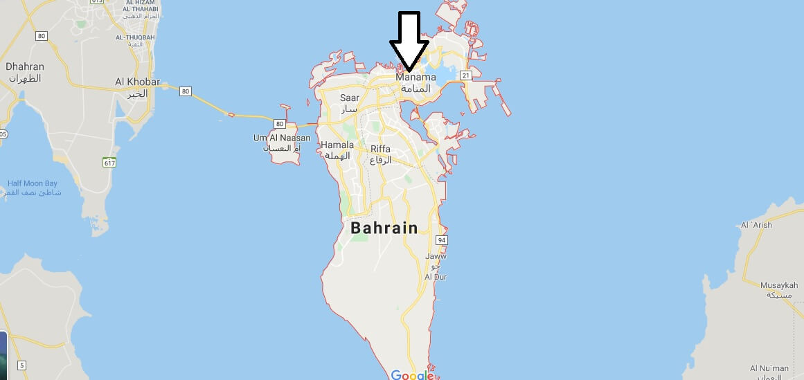 Manama on Map