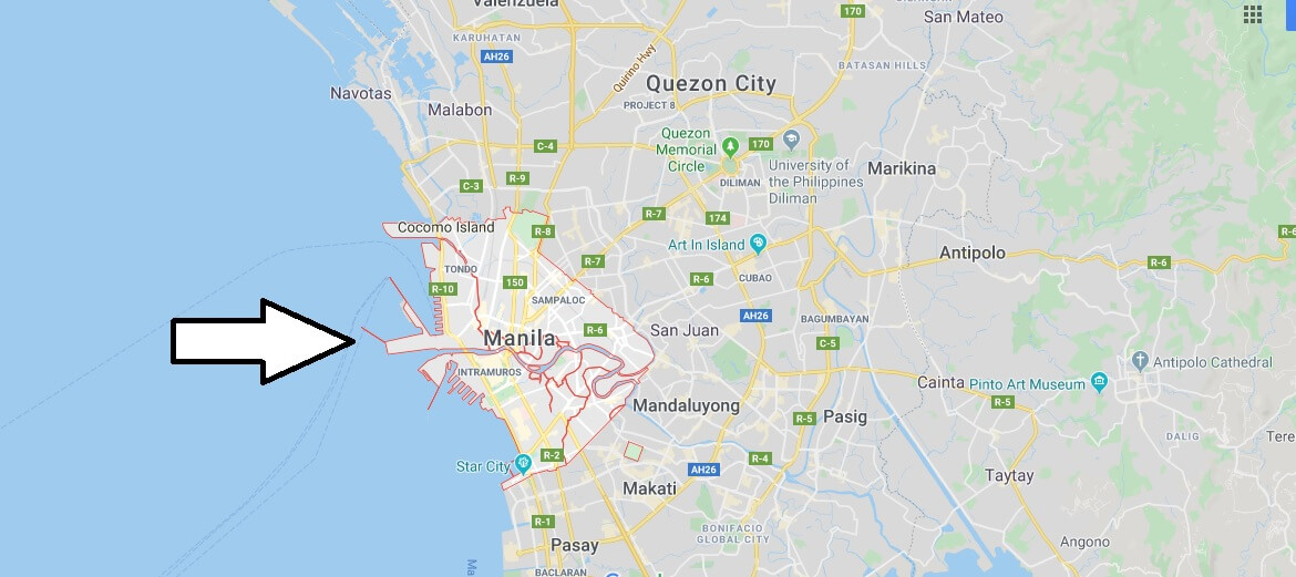 Manila on Map