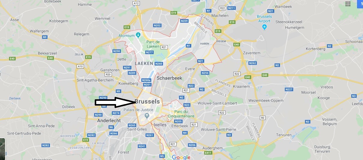 Map of Brussels