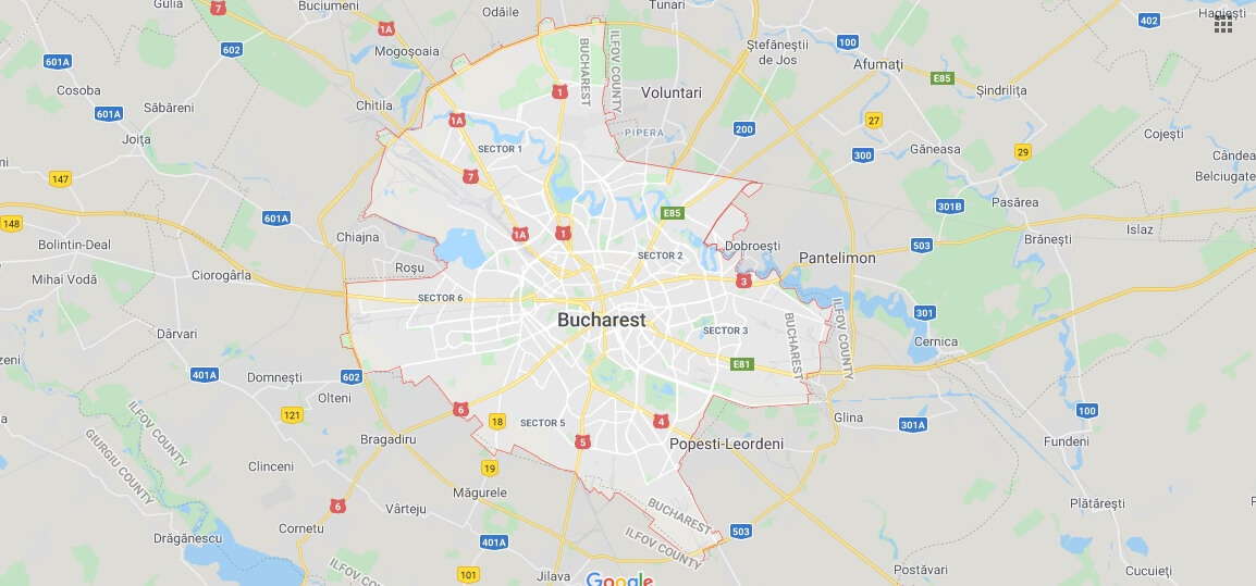 Map of Bucharest
