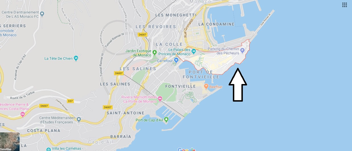 Map of Monaco Ville