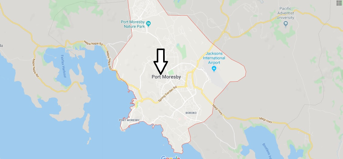 Map of Port Moresby