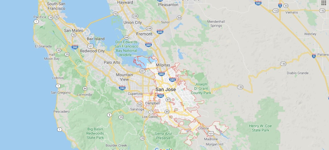 Map of San Jose