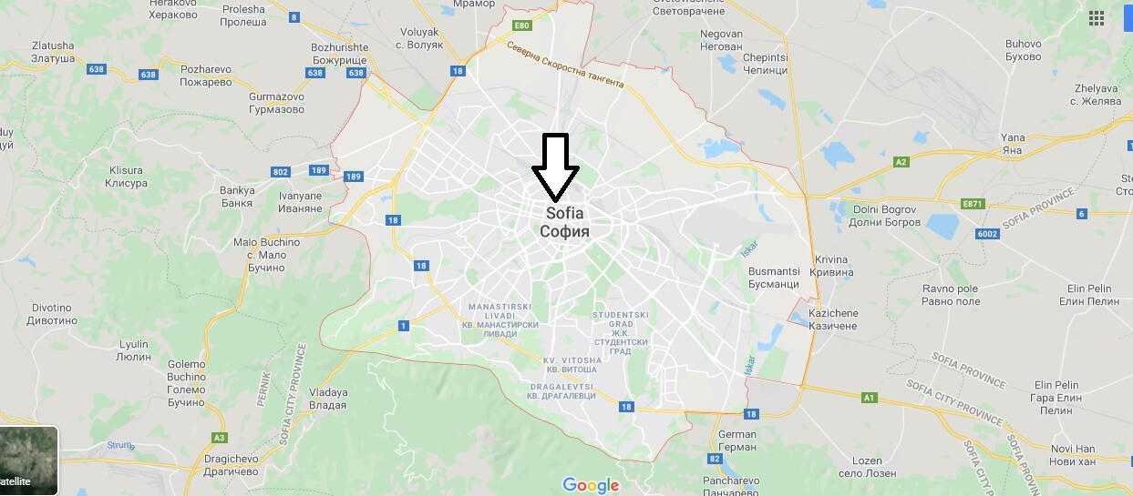 Map of Sofia