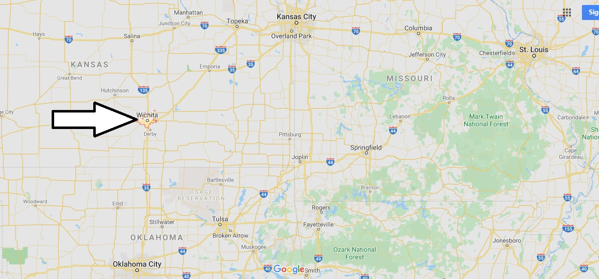 Map of Wichita