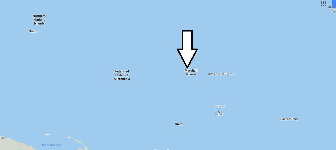Marshall Islands on Map
