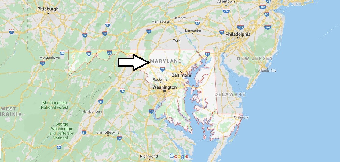 Maryland on Map