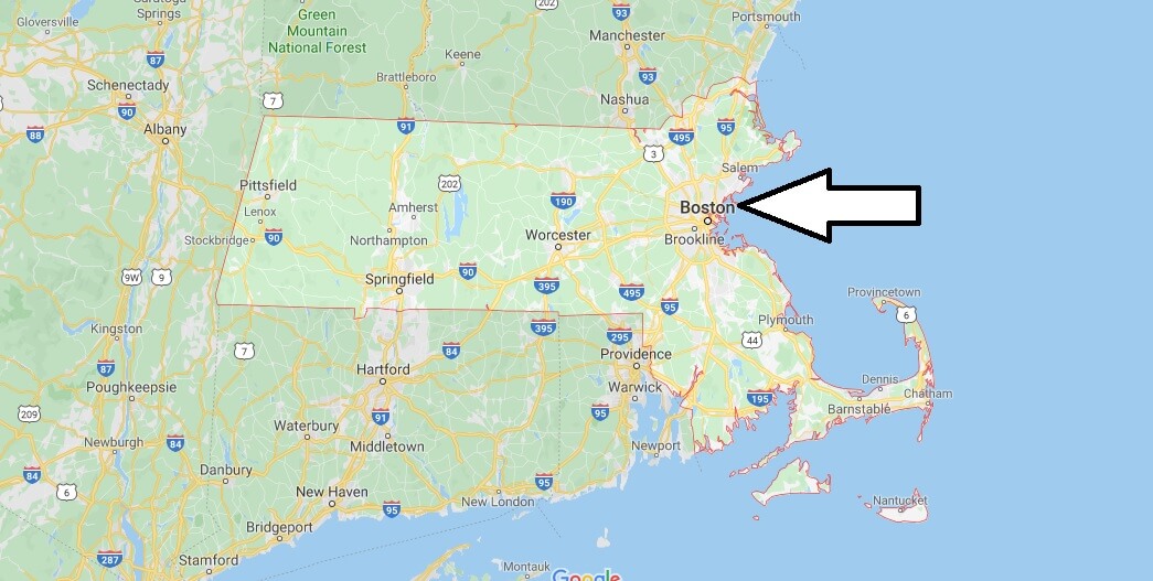 Massachusetts on Map