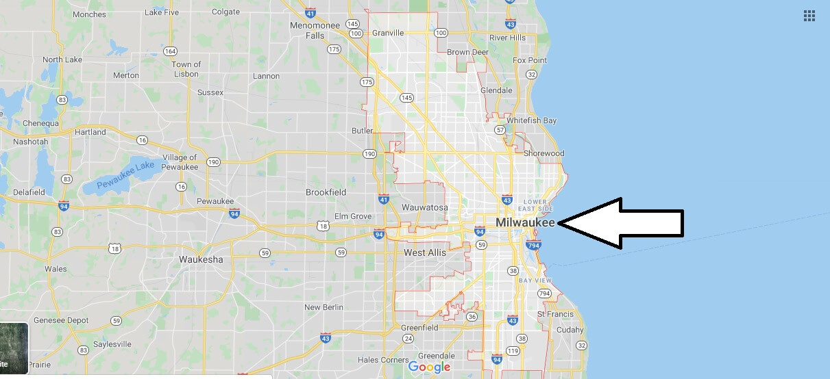 Milwaukee on Map
