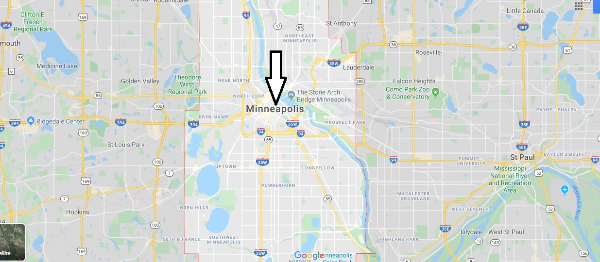 Minneapolis on Map