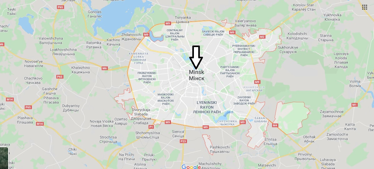Minsk on Map
