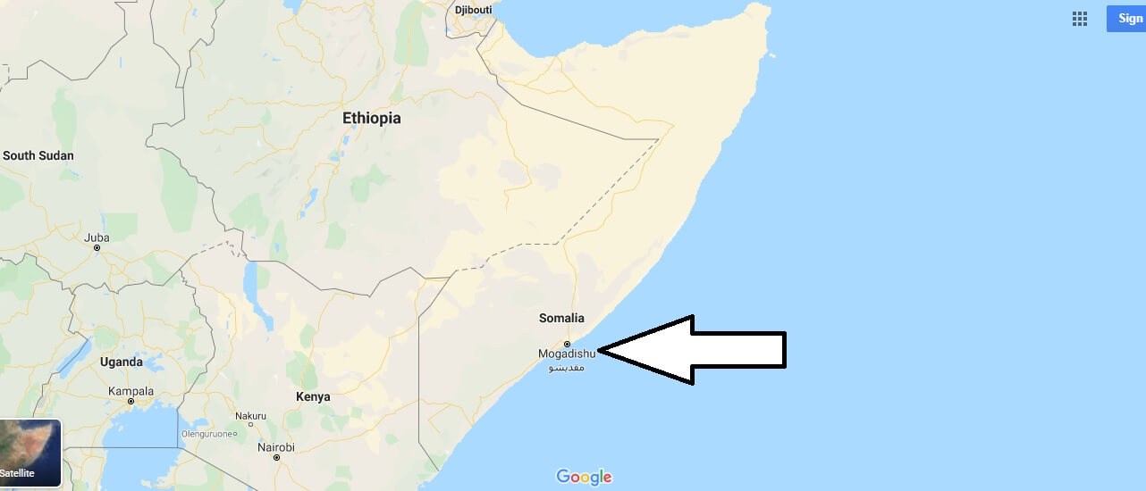 Mogadiscio on Map