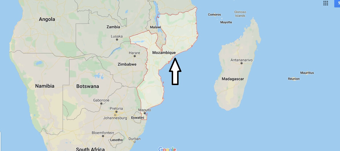 Mozambique on Map