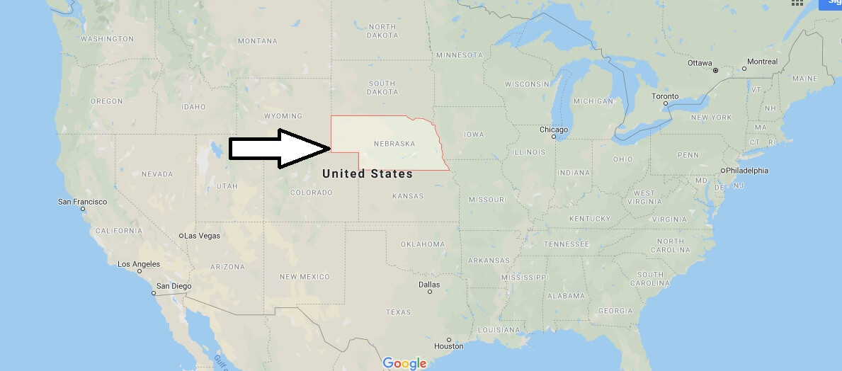 Nebraska on Map