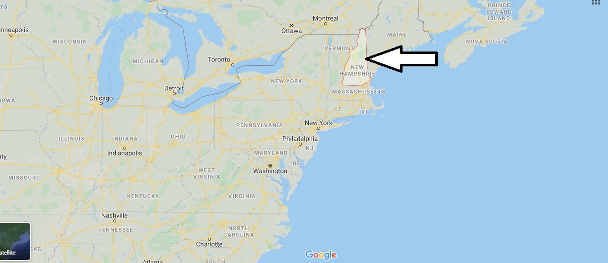 New Hampshire on Map